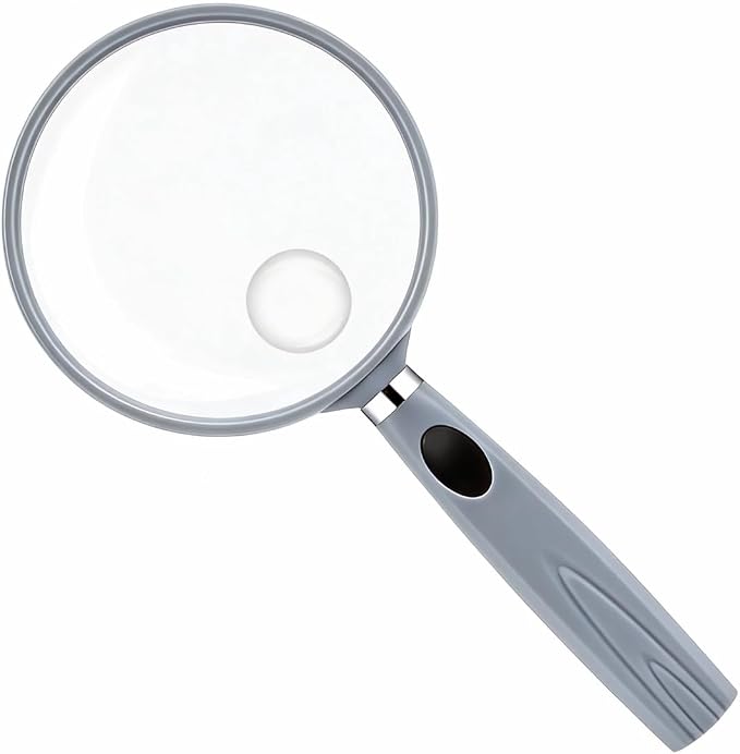 Feosky Handheld Reading Magnifier, 10X Magnifier, 75mm Shatterproof Lens by Feosky