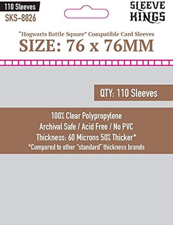 Sleeve Kings Standard Card Sleeves – 110 Count, Medium Square Size, Compatible by SleeveKings