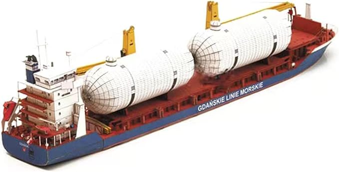 MOUDOAUER 1/400 Polish Gdansk Cargo Ship Paper Model Set - Image 2