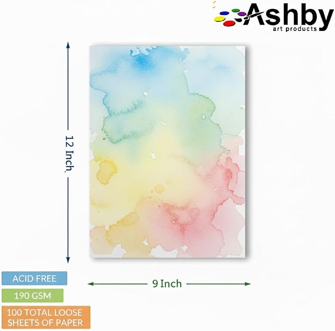 100 Sheets of Practice Watercolor Paper - Image 2