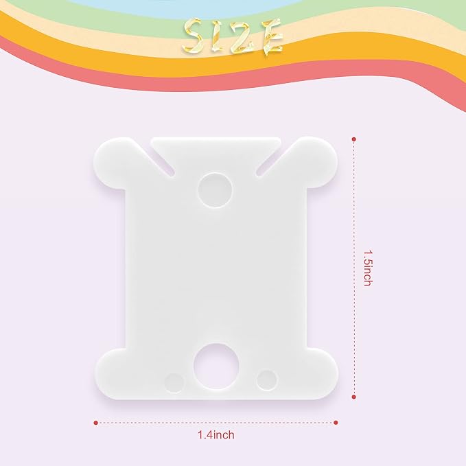 MUZHI Embroidery Floss Bobbins, Plastic Embroidery Thread Cards - Image 2