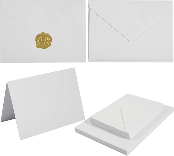 50 Pack White A6 Envelopes by Toperd