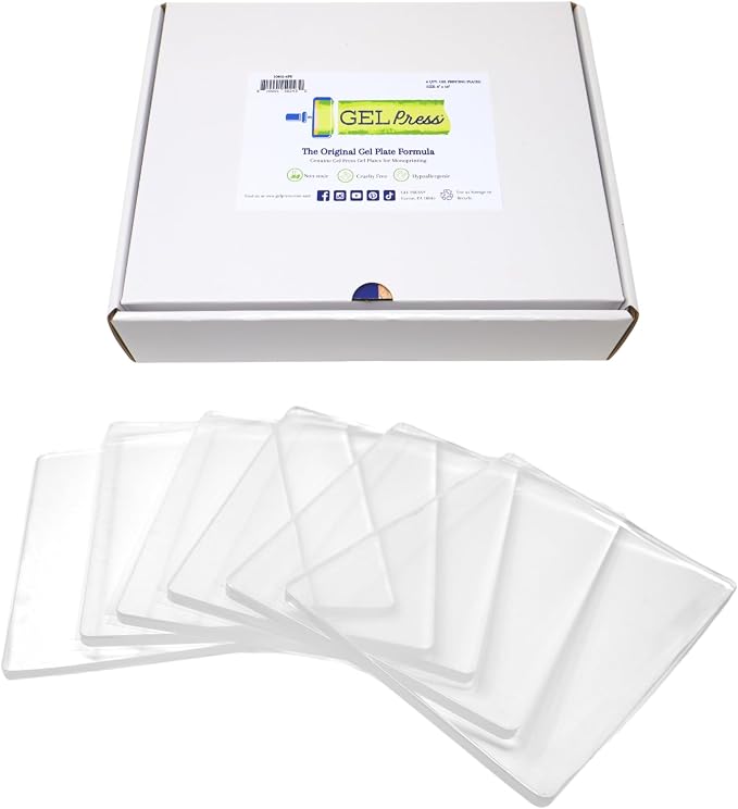 Gel Press Monoprinting Print Plates – 8” x 10” Gel Plate Class Pack Value Pack by GelPress