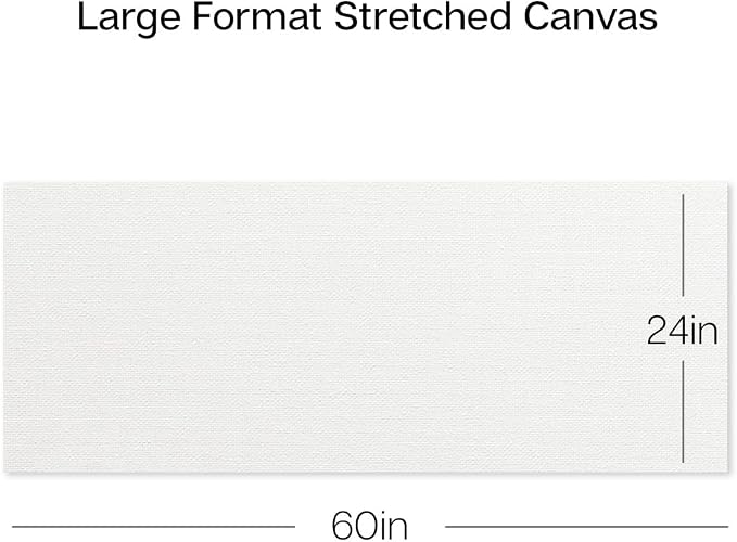 KINGART Stretched White Canvas Set – Panoramic Rectangle, 24x60 Inch, Triple - Image 4