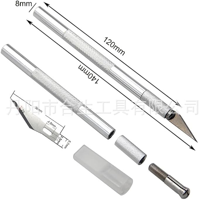 Utility Knives 2 pack Exacto Knife, Stainless Steel Craft Knife, Sharp Exacto - Image 2