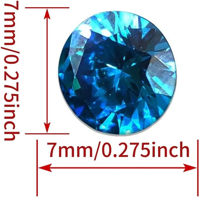 AierCrystal Aquamarine Color Cubic Zirconia Loose Beads Unset - Image 2