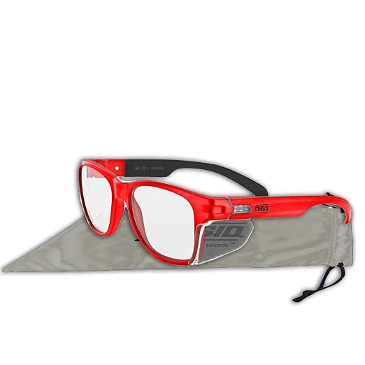 MAGID Y50 Safety Glasses for Construction | Red Frame — 72-Pack, ANSI Z87.1+ - Image 3
