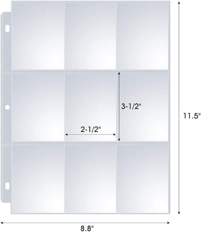 Sooez 9 Pocket Page Protectors, Trading Card Sleeves - Image 6