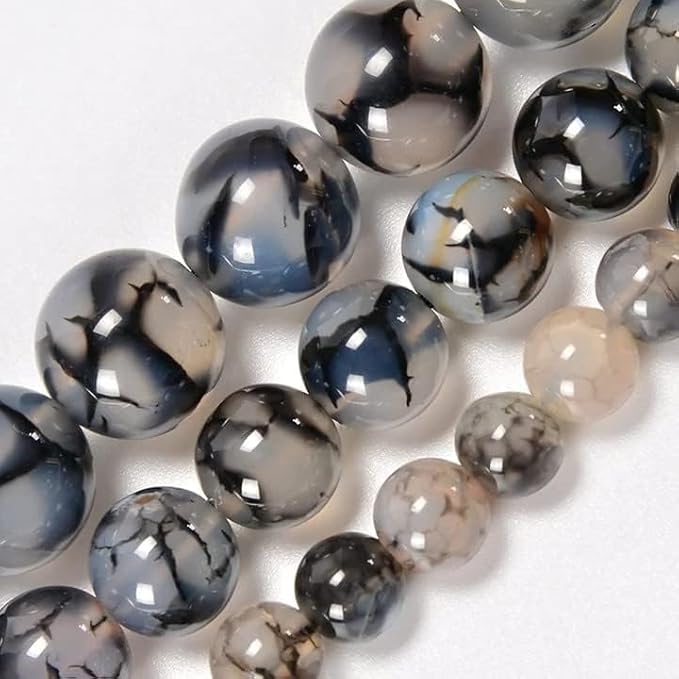 Zenkeeper 116Pcs Dragon Vein Agate Beads - Image 2