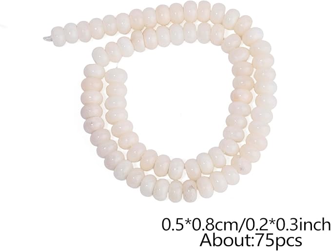 Songxi 5x8mm Natural Yellow Angel Stone Rondelle Beads, Gemstone - Image 2