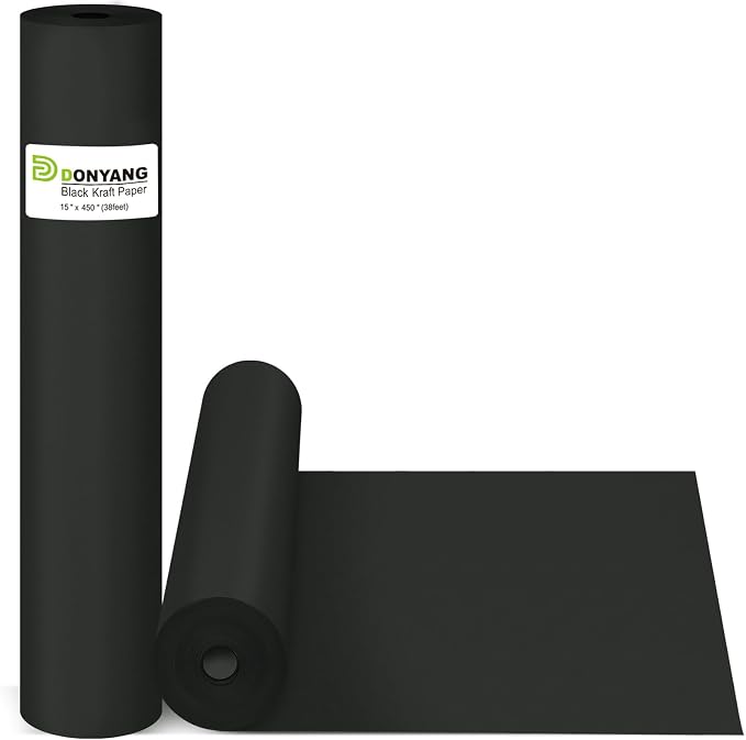 Black Wrapping Paper, Bouquet Graduation Gift Wrap by Donyang