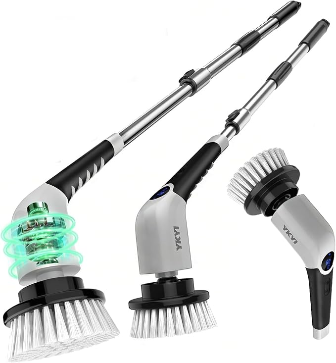 YKYI Cordless Electric Spin Scrubber, Power Cleaning Brush by YKYISmartHomeLife