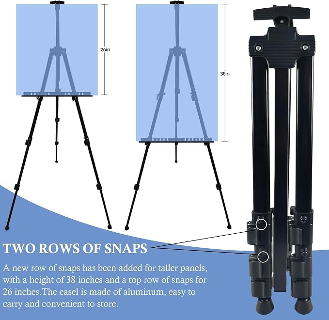Art Painting Display Artist Easel Stand, Ns Jymb Portable Metal Adjustable - Image 5