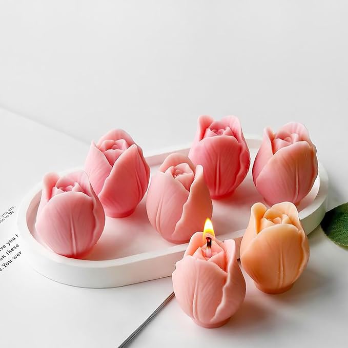 3 PCS 3D Tulip Silicone Molds for Candle Resin Soap Making Crafts | 3D - Image 6