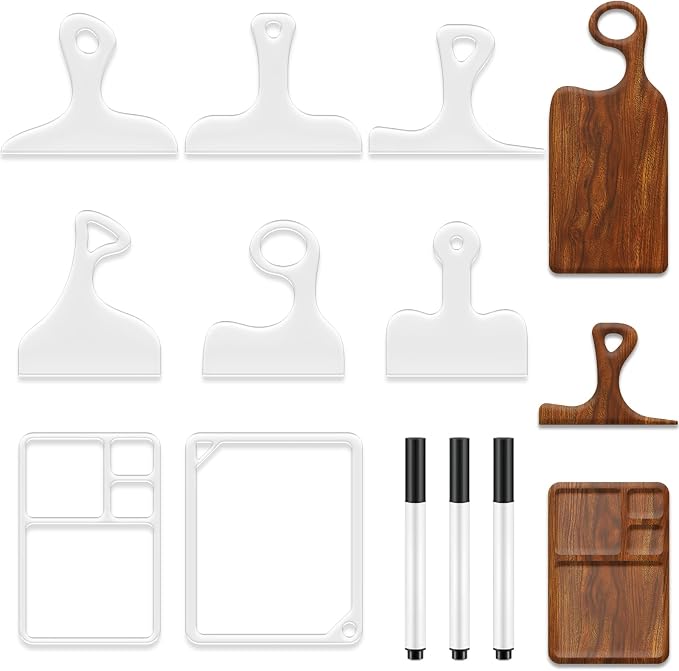 8PCS Router Templates for Woodworking 6 Acrylic Charcuterie Board Handle by TWINKLEMON