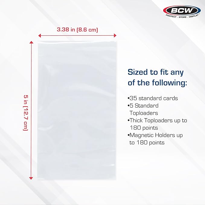 BCW Resealable Team Set Bags – 400 Count | Holds 35 Loose Cards or 5 Standard - Image 4