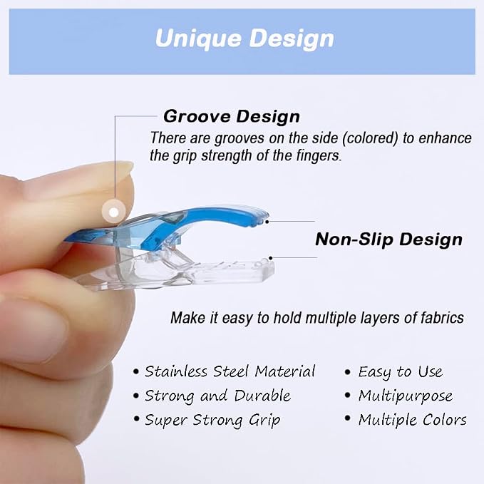 Sewing Clips, Fabric Sewing Binding Crafting Clips, Bag Clips, Sewing Tools - Image 4