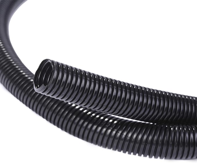Alex Tech 50ft - 3/8 inch Split Wire Loom Tubing - Black by AlexTech