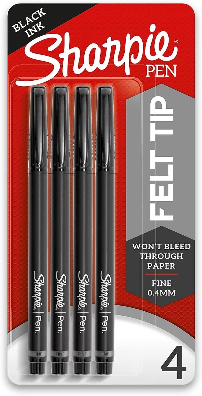 SHARPIE Felt Tip Pens, Fine Point Felt Tip Markers, Journaling Pens, Art Markers by Unknown