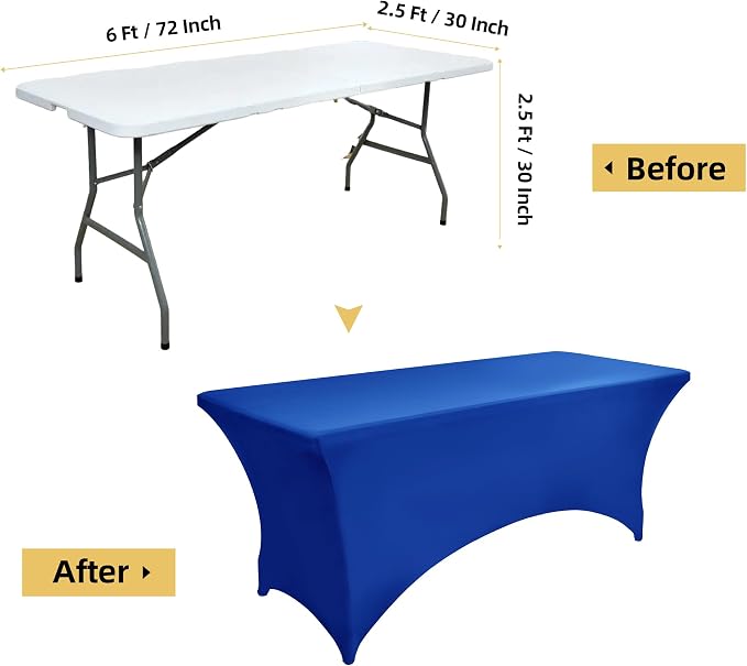 2-Pack 6ft Spandex Table Covers - Image 7