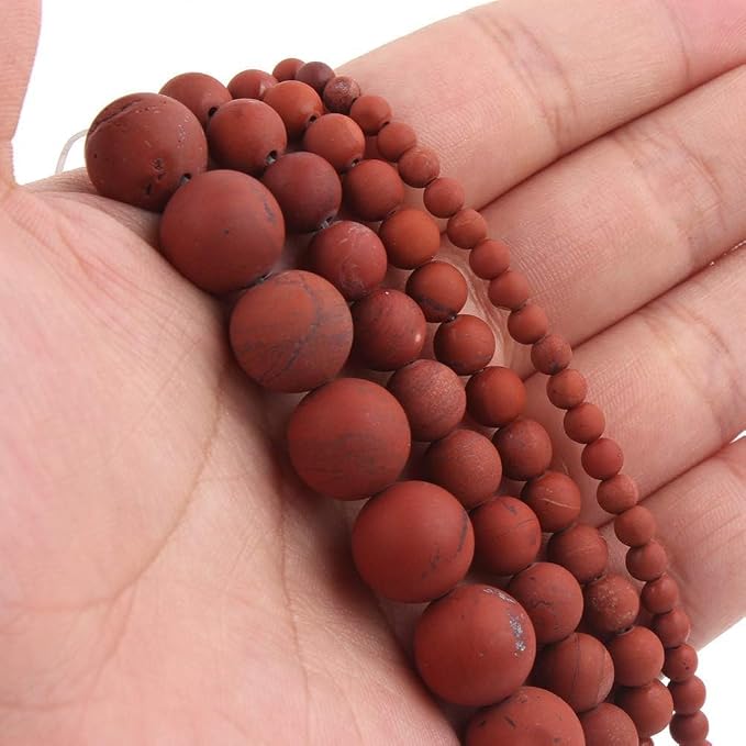 6mm Matte Red Turquoise Bead, 15-Inch Matte Round Loose Stone Beads - Image 7