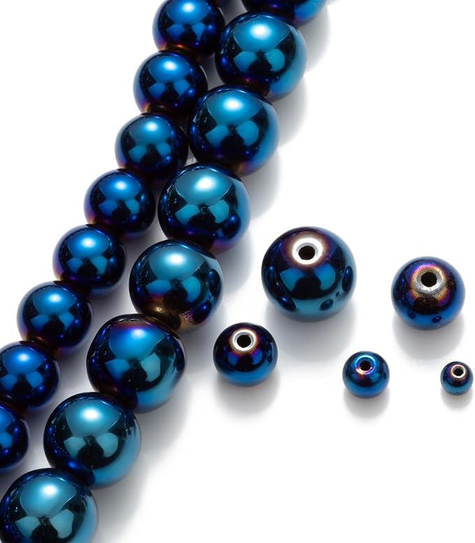Zenkeeper 108Pcs Blue Hematite Spacer Loose Beads Bulk - Image 4