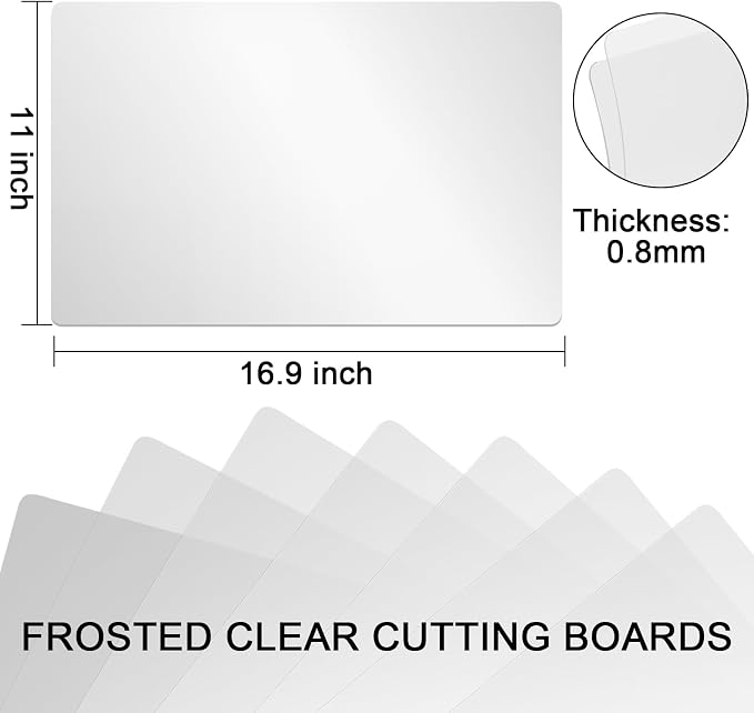 ZENFUN 30 Pack Plastic Cutting Board Mats, Flexible Clear Cutting Mats 17 x 11 - Image 2