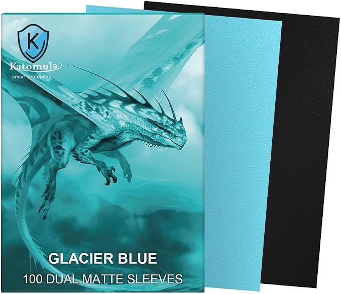 Glacier Blue Dual Matte Card Sleeves, Katomula Card Sleeves - Image 2
