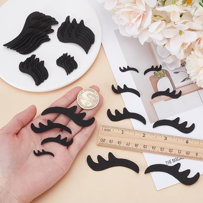 FINGERINSPIRE 40 Pairs Felt Eyelashes - Image 3