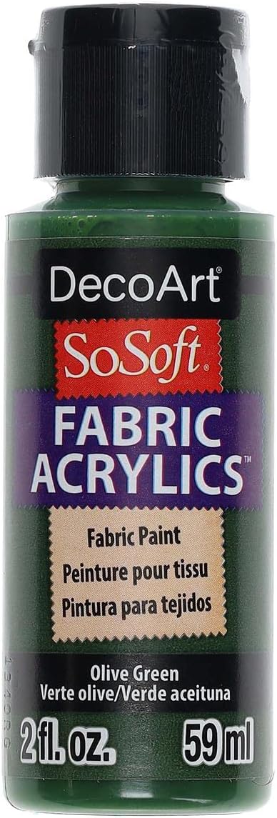 Deco Art SoSoft Fabric Acrylic Paint 2oz-Olive Green by DecoArtAcrylicPaintCraftSupplies