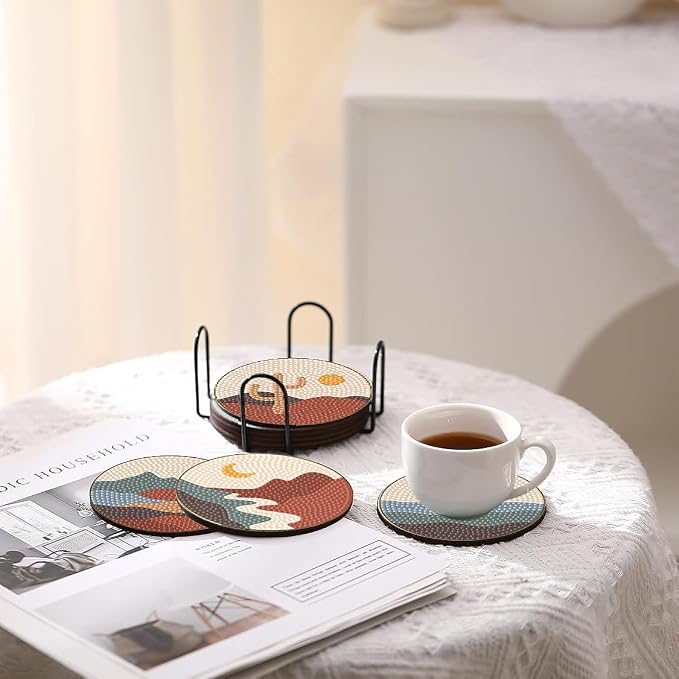 Bulerrylulu 6 Pcs Diamond Painting Coasters Kits - Image 5