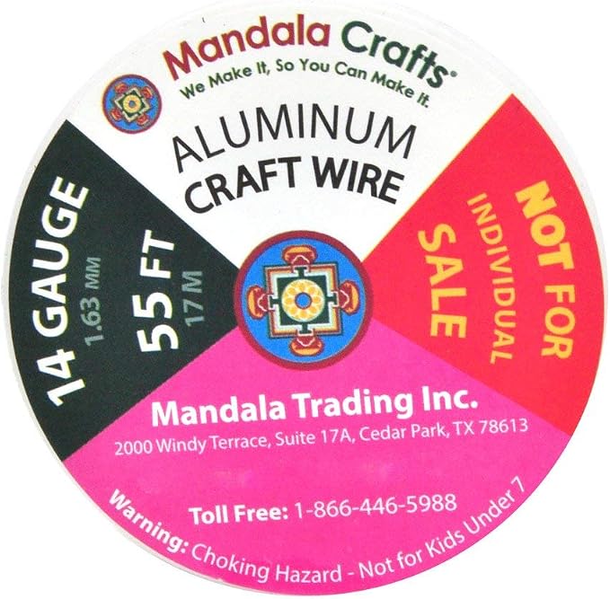 Mandala Crafts 14 GA Gold Blue Purple Assorted Anodized Aluminum Craft Wire | - Image 3