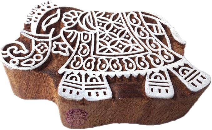 Royal Kraft Wooden Stamps DIY Fabric, Henna Printing Blocks THDtag062 by RoyalKraft