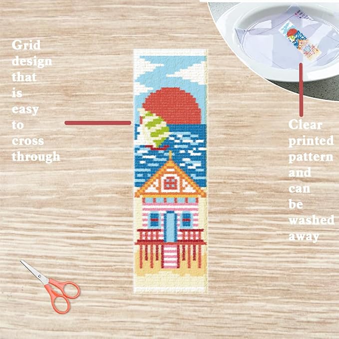 FREEBLOSS 6 PCS Cross Stitch Bookmark Kits - Image 3
