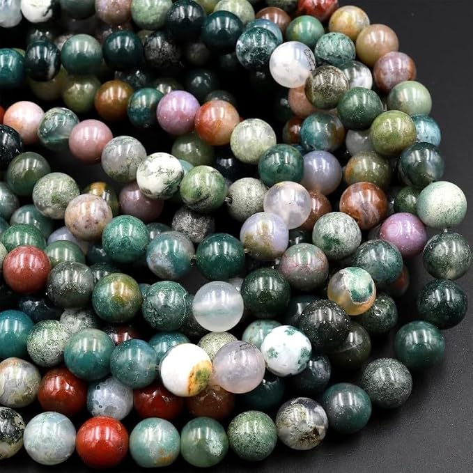 Zenkeeper 108 Pcs India Agate Beads by Zenkeeper