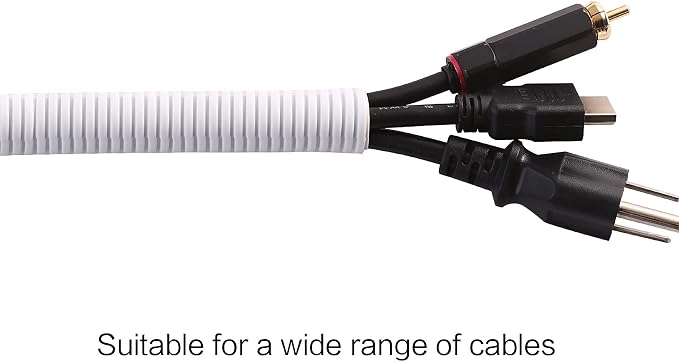 Alex Tech 50ft - 1/4 inch Split Wire Loom Tubing - White - Image 4