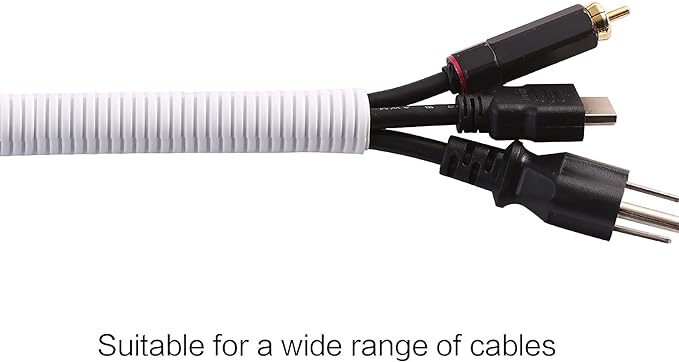 Alex Tech 25ft - 1/2 inch Split Wire Loom Tubing - White - Image 4