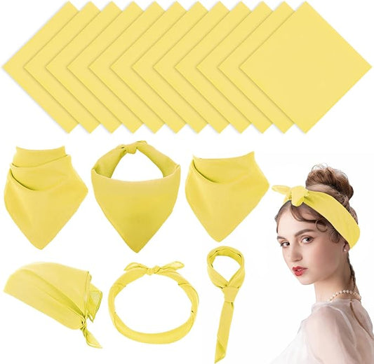 Suhine 100% Cotton Solid Bandanas Blank Bandanas Multifunctional Headband Scarf by Suhine