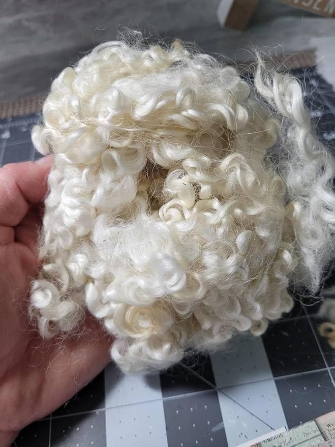 1 oz Curly Felting Locks, 3-5 Inch Hand-Dyed Wool Fiber - Image 5
