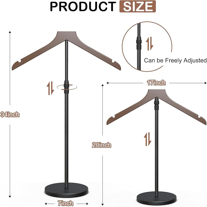 OLV Shirt Display Stand, 18-34 Inch Adjustable Mannequin Stand - Image 6