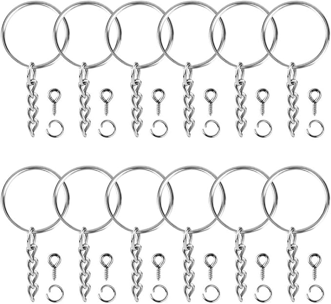 Paxcoo 100Pcs Keychain Rings by PAXCOO