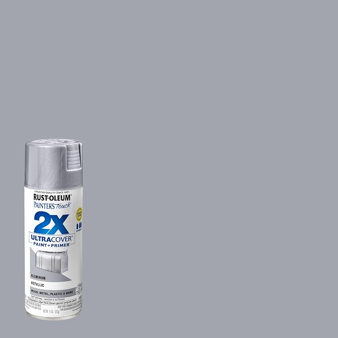 Rust-Oleum Painter's Touch 2X Ultra Cover Spray Paint, Metallic Aluminum | - Image 2
