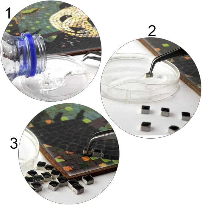 Tile Mosaic Craft Kit for Adults: Make Your Own Beautiful Art Piece, Square - Image 4