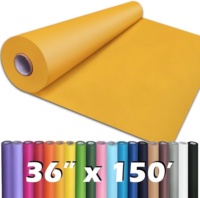 PerkHomy Orange Kraft Paper Roll 36" x 1 by PerkHomy