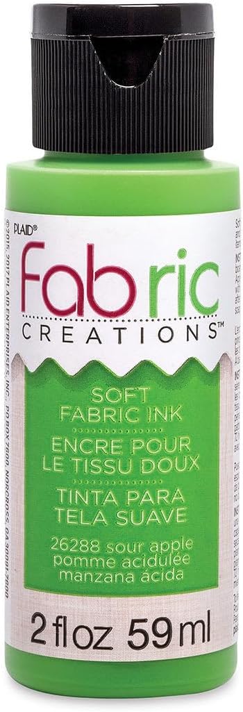 Fabric Creations Soft Fabric Ink Paint, 2 oz, Sour Apple 2 Fl Oz by Fabric+Creations