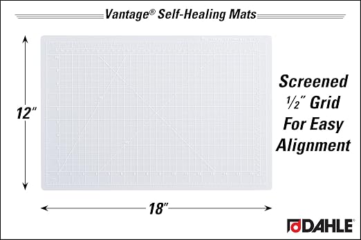 Dahle Vantage 10681 See-Through Premium Self-Healing Cutting Mat, 1/2" Grid - Image 2