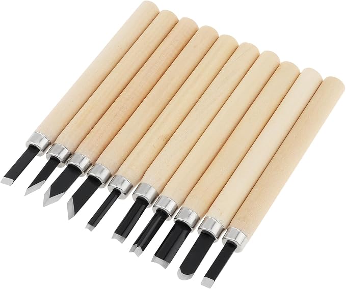 10pcs Professional Wood Carving Chisel Set by Unknown
