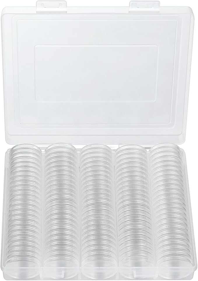 MUQING 240 PCS 30mm Plastic Coin Capsule Holder, 5 Sizes Protect Gasket Coin - Image 3