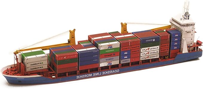 MOUDOAUER 1/400 Polish Gdansk Cargo Ship Paper Model Set by MOUDOAUER