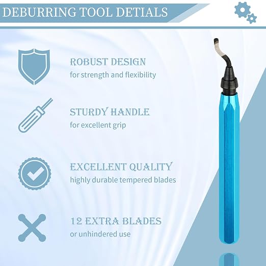 Deburring Tool with 12 High Speed Steel Blades, Deburring Tool 3D Printing - Image 4